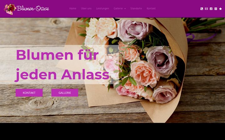 Screenshot of blumenoase-saar.de