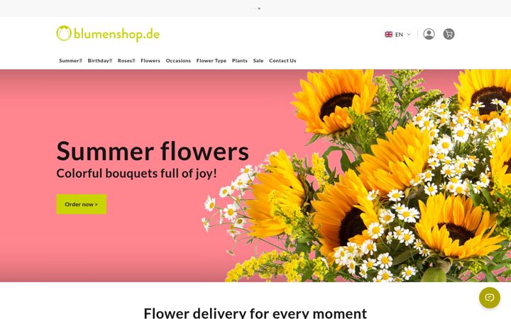 Screenshot of blumenshop.com