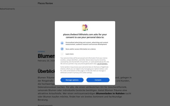 Screenshot of blumentraeume-rahden.de