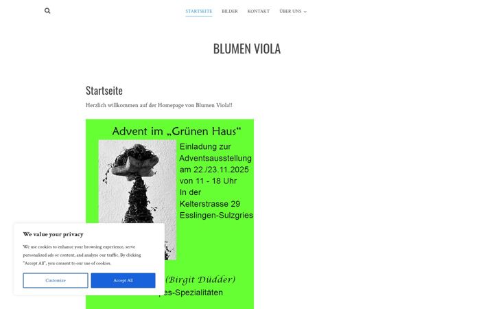 Screenshot of blumenviola.de