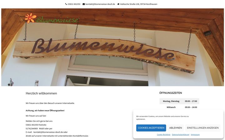 Screenshot of blumenwiese-deutl.de