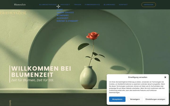 Screenshot of blumenzeit-hannover.de