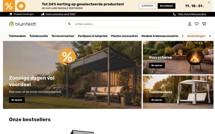 Screenshot of blumfeldt.nl