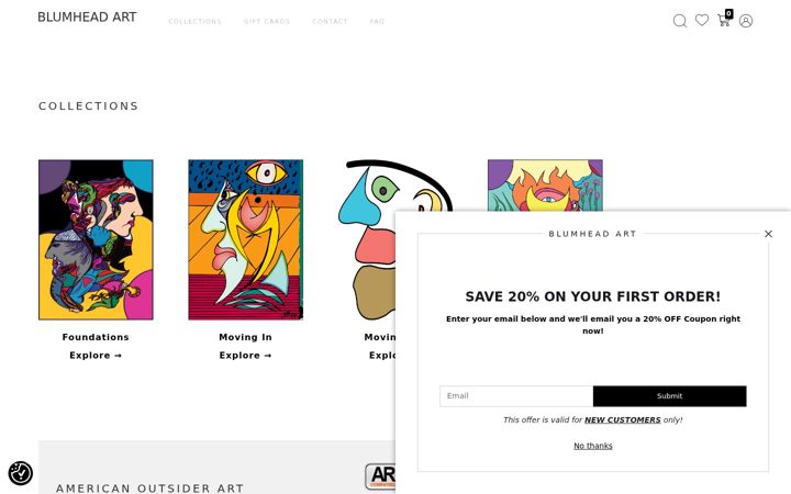 Screenshot of blumhead.art