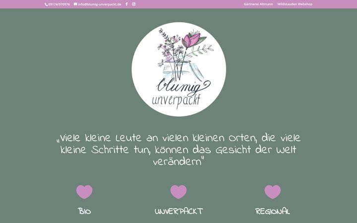 Екранна снимка на blumig-unverpackt.de