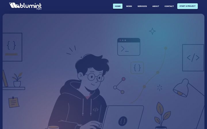 Screenshot of blumintdigital.uk