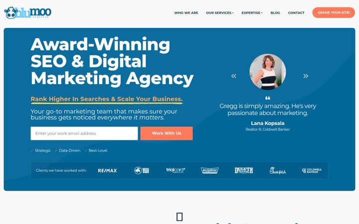 Екранна снимка на blumoocreative.com