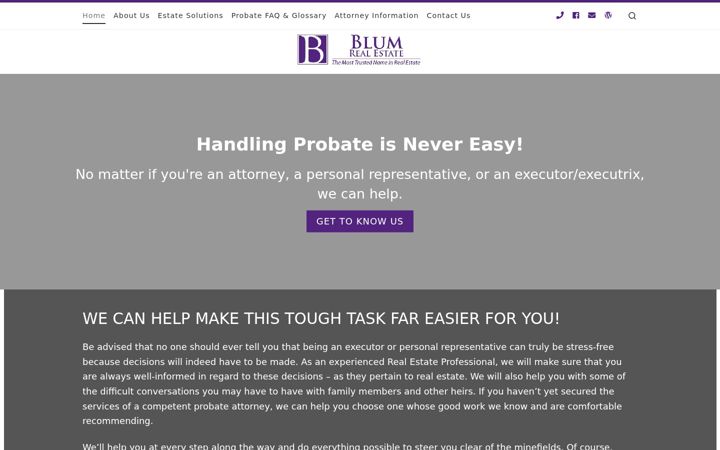 Screenshot of blumprobate.com