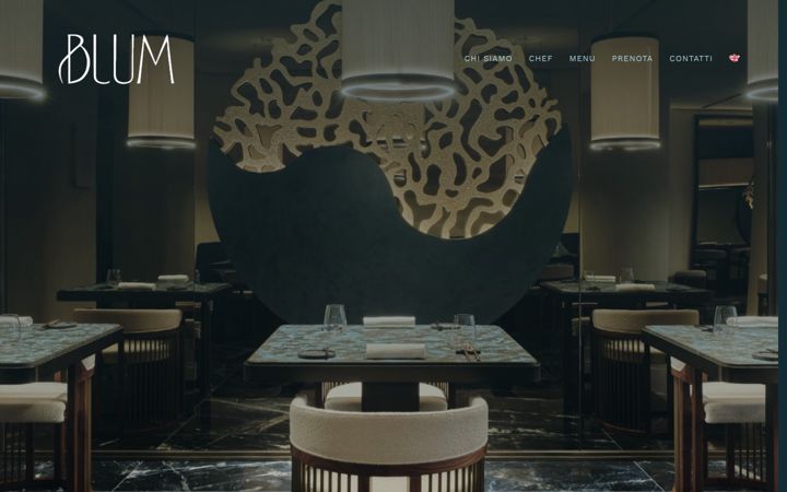 Screenshot stránky blumrestaurant.com