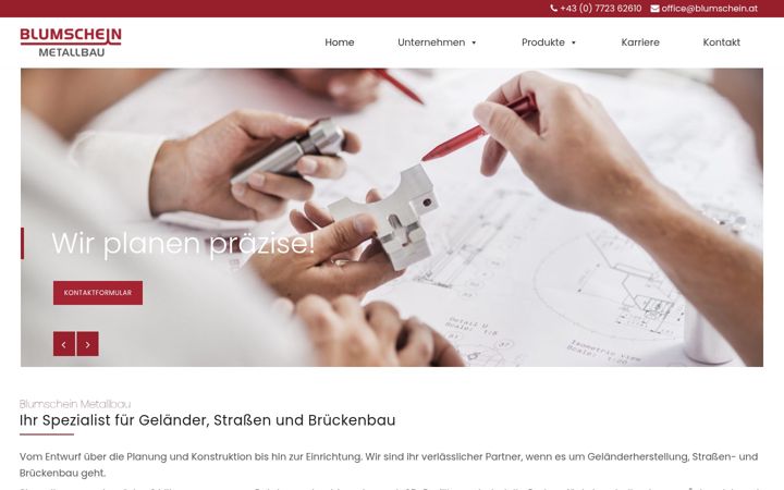 Screenshot of blumschein.at