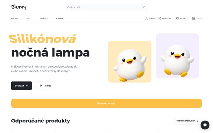 Screenshot stránky blumy.sk