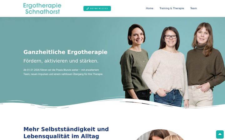 Screenshot of blunck-ergotherapie.de