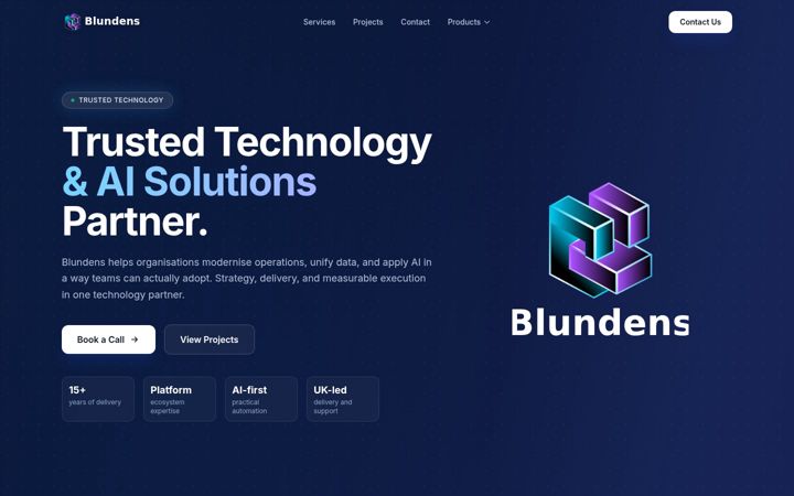 Screenshot of blundens.com