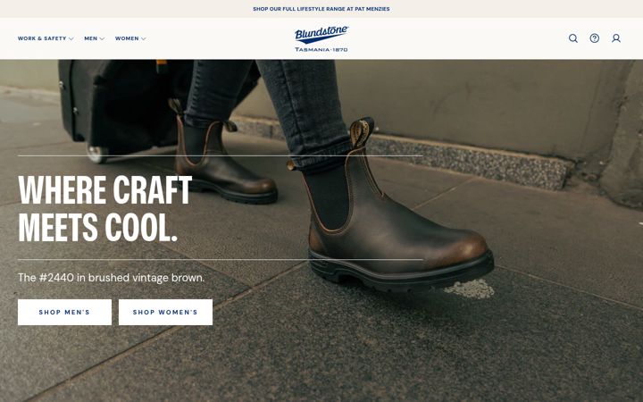 Screenshot of blundstone.co.nz