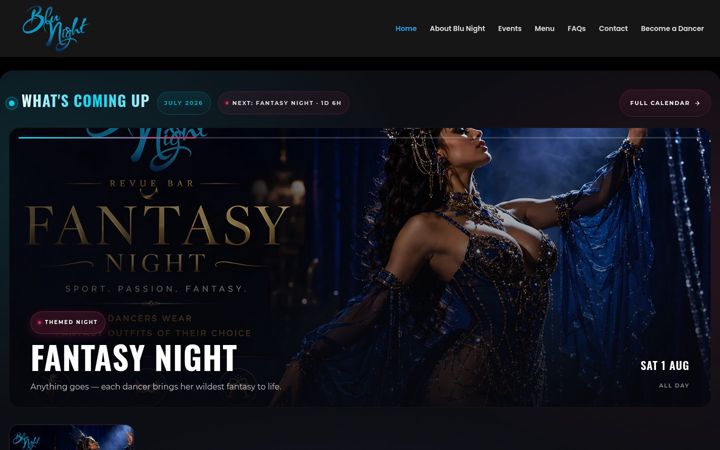 Screenshot of blunight.co.za