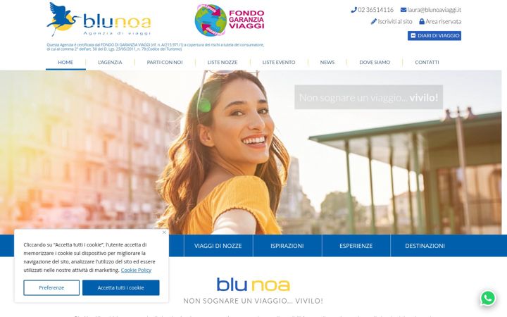 Screenshot of blunoaviaggi.com