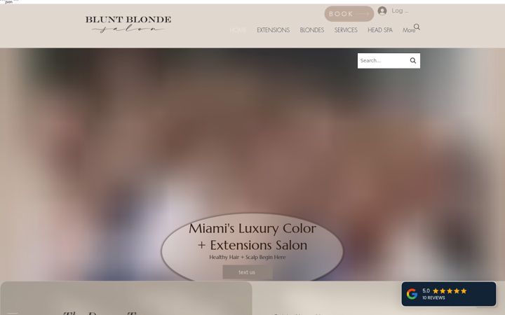 Zrzut ekranu bluntblondesalon.com