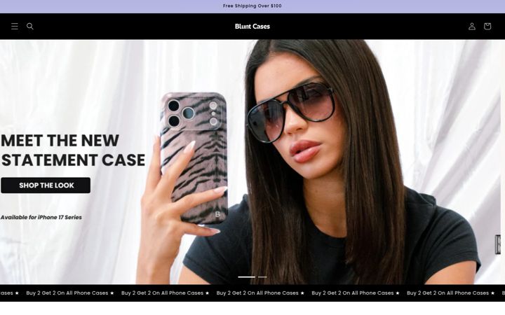 Screenshot von bluntcases.com