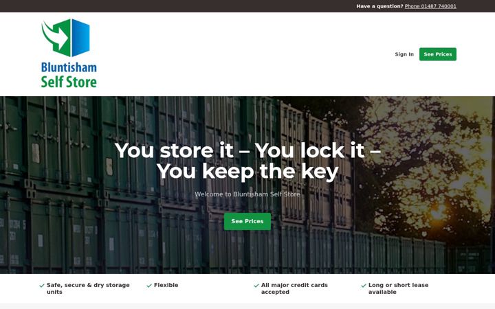 Screenshot von bluntishamselfstore.co.uk