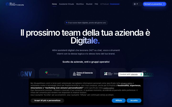 Screenshot of blupantheon.com