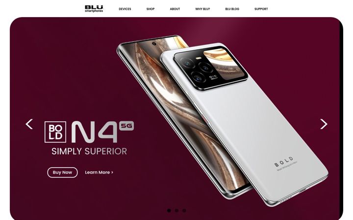 Screenshot of bluproducts.com