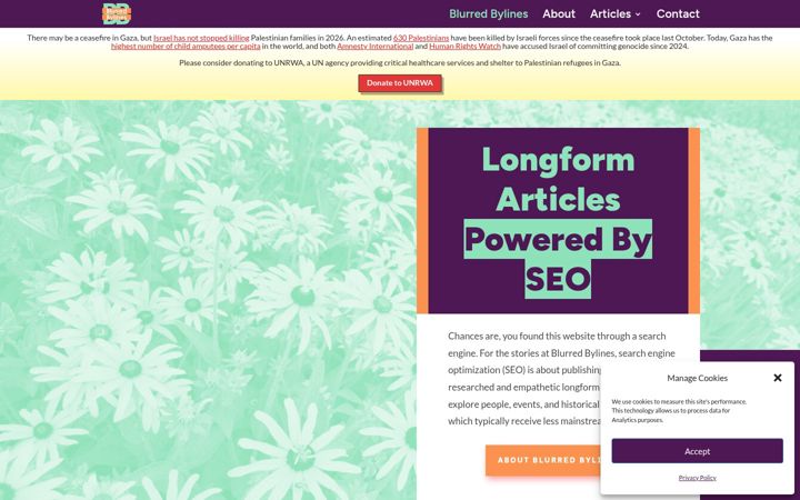 Screenshot of blurredbylines.com