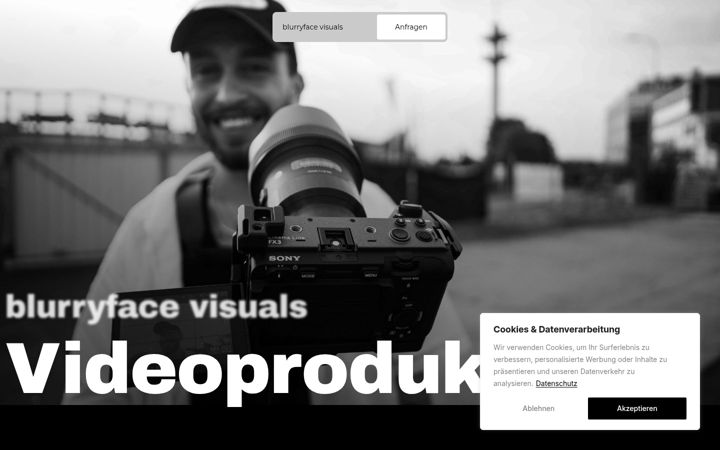 Screenshot of blurryfacevisuals.com