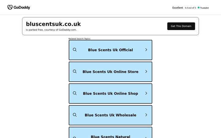 Screenshot of bluscentsuk.co.uk