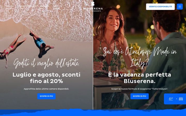 Captură de ecran a bluserena.it