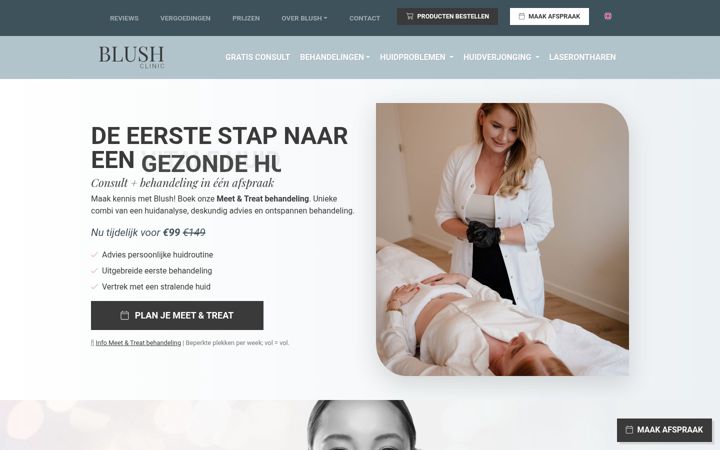 Screenshot of blush.clinic