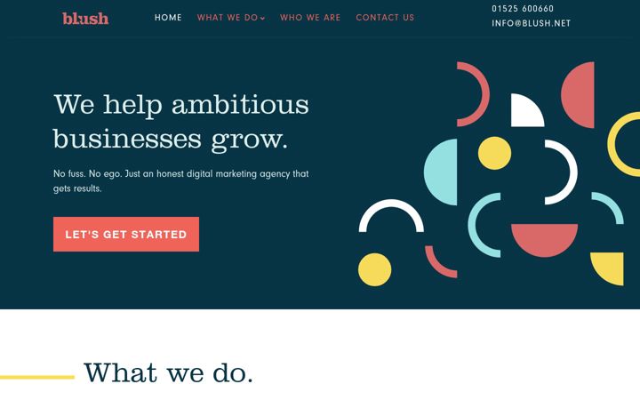 Screenshot of blush.net