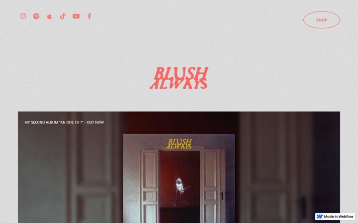Screenshot of blushalways.webflow.io