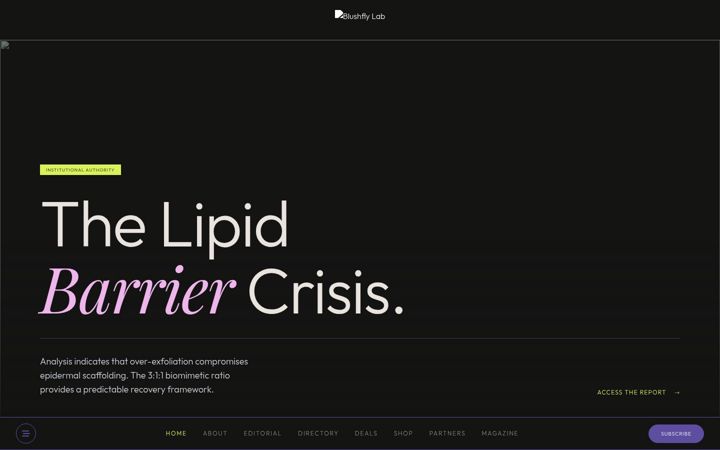 Screenshot of blushflylab.com