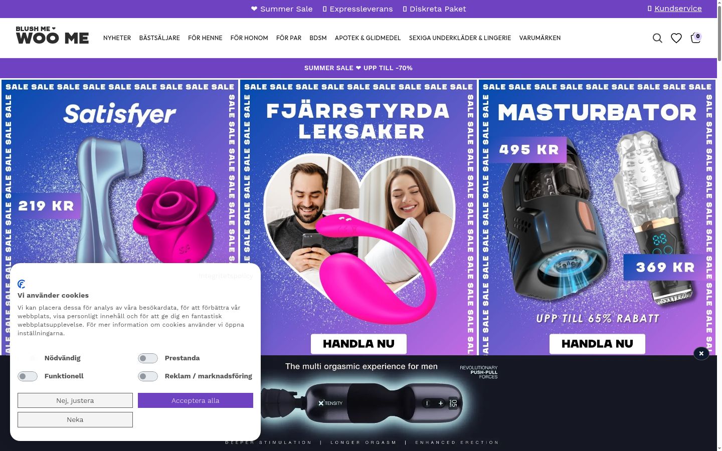 Captura de pantalla del banner de consentimiento mostrado antes de cualquier interacción