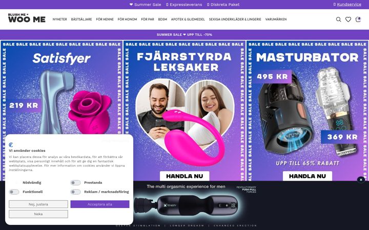 Ekrānuzņēmums no blushme.se