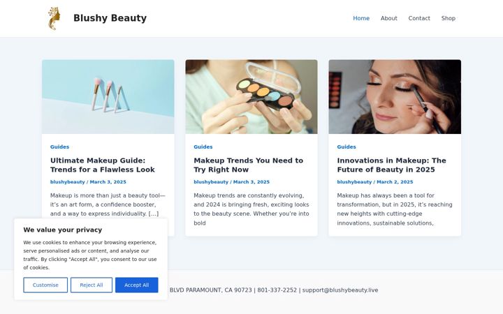 Screenshot of blushybeauty.live