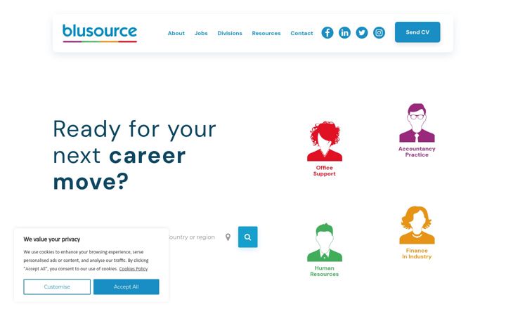 Screenshot ta' blusource.co.uk