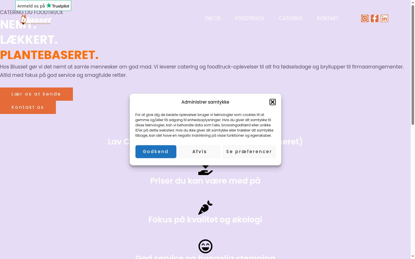 Screenshot del banner di consenso mostrato prima di qualsiasi interazione