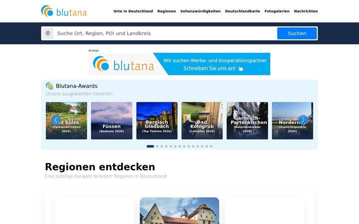 Screenshot of blutana.de