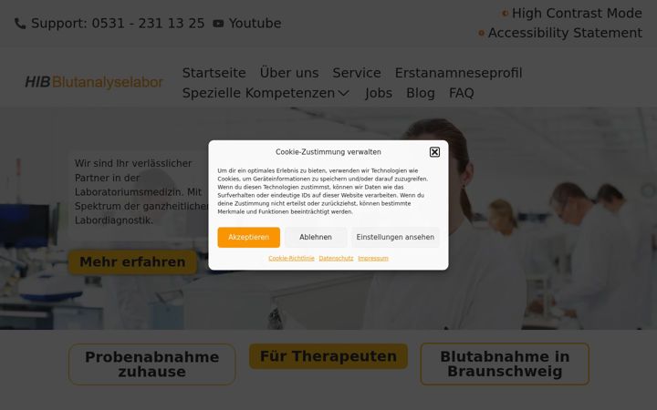 Screenshot of blutanalyselabor.de