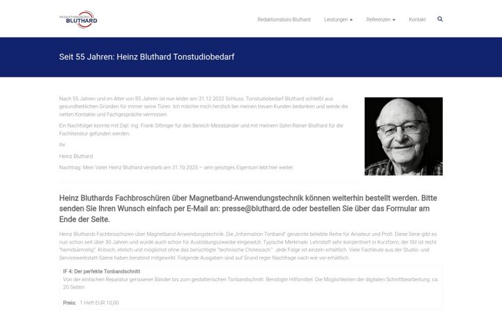 Screenshot of bluthard.de