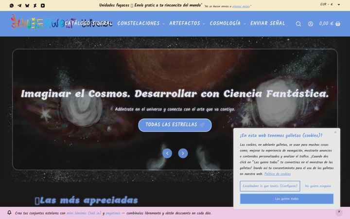 Screenshot of bluuberwolfuniverse.com