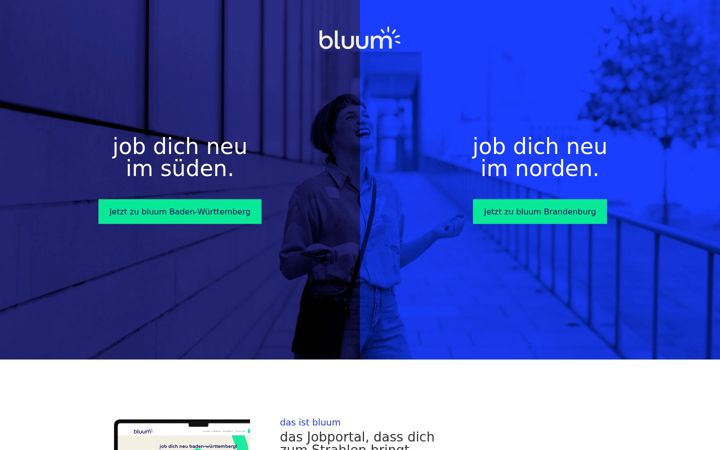 Screenshot von bluum.de