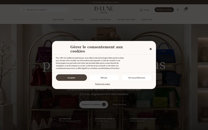 Screenshot of bluxegeneve.com