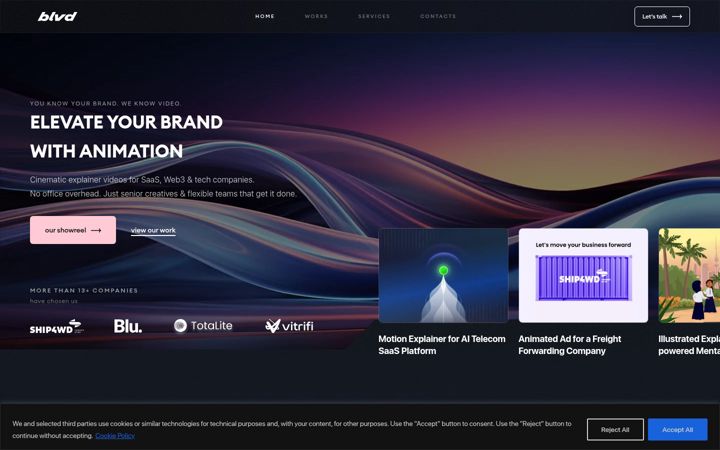 Screenshot of blvdprod.com