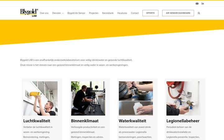 Screenshot von blygoldlab.nl