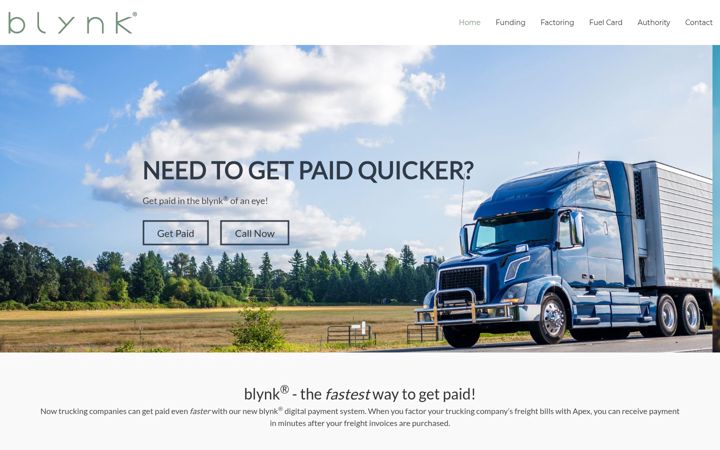 Screenshot von blynkpay.com