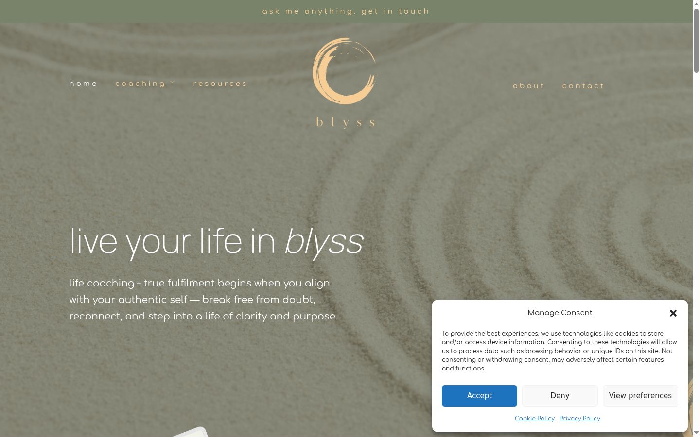 Snimka zaslona bannera za privolu prikazanog prije bilo kakve interakcije