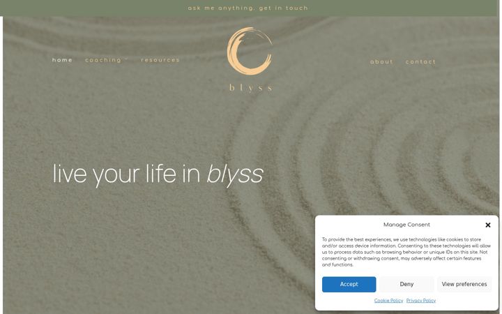 Screenshot of blyss.life
