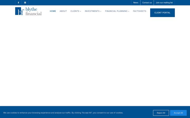 Screenshot of blythefinancial.com